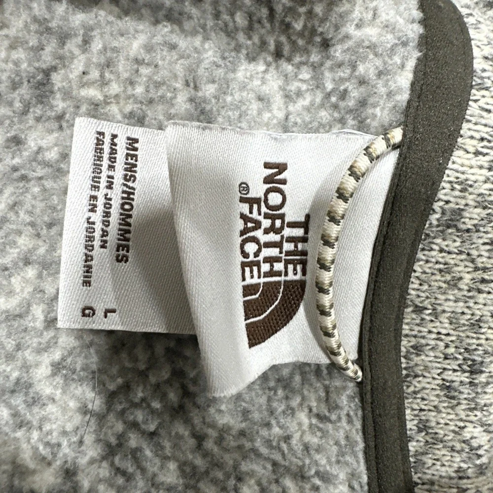 North Face Men Gordon Lyons Full Zip L Beige Sand Long Sleeve Fleece